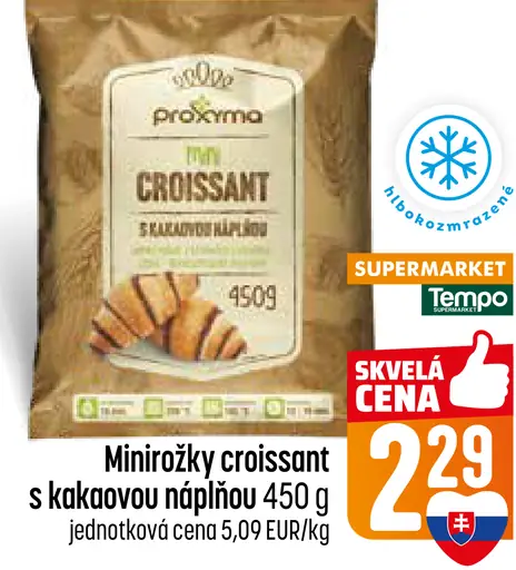 Proxima mrazený croissant s kakaovou náplňou
