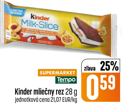 Kinder Milkslice mliečny rez