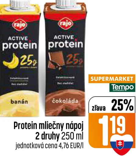 Rajo Active Protein nápoj banánový