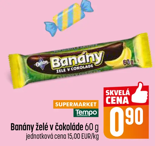 Banány želé v čokoláde