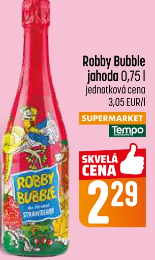 Robby Bubble nápoj jahoda