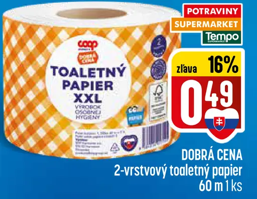 Coop toaletný papier 2-vrstvový XXL
