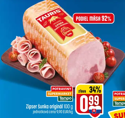 Tauris Zipser šunka originál