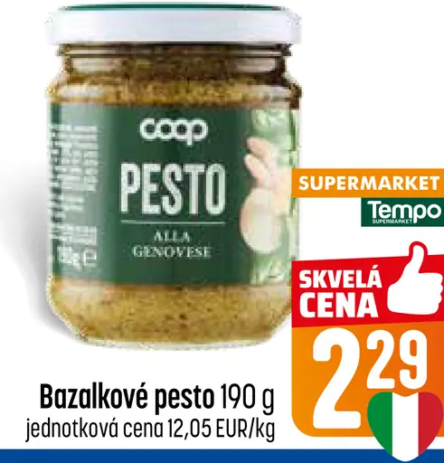 Coop Bazalkové pesto