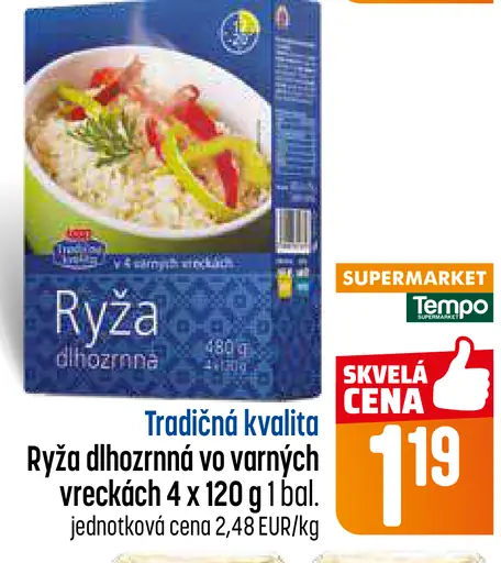 Ryža dlhozrnná vo varných vreckách