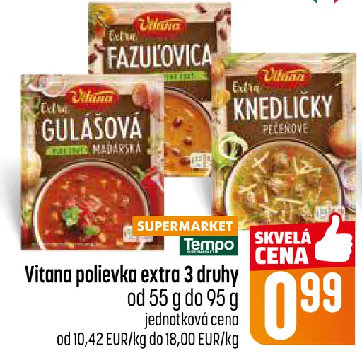 Vitana polievka extra 3 druhy