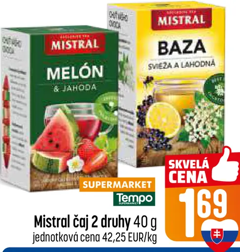 Mistral čaj Melón & jahoda / Svieža zázvor a limonáda