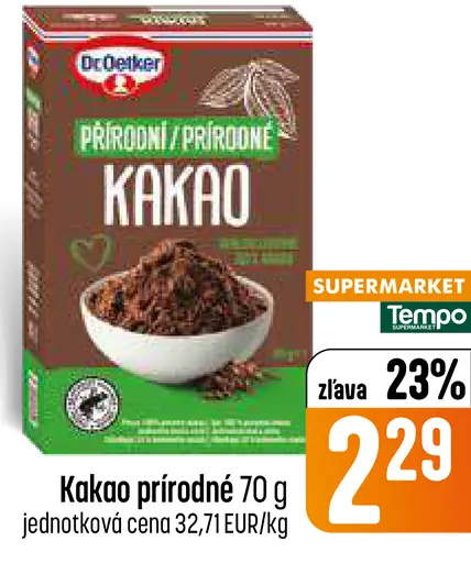 Dr. Oetker Prírodné kakao