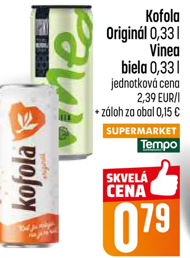Kofola originál plechovka