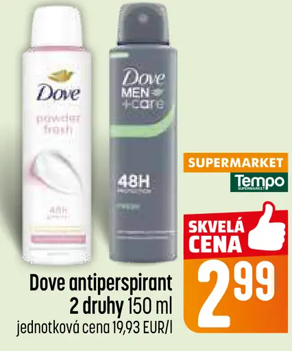 Dove antiperspirant 2 druhy