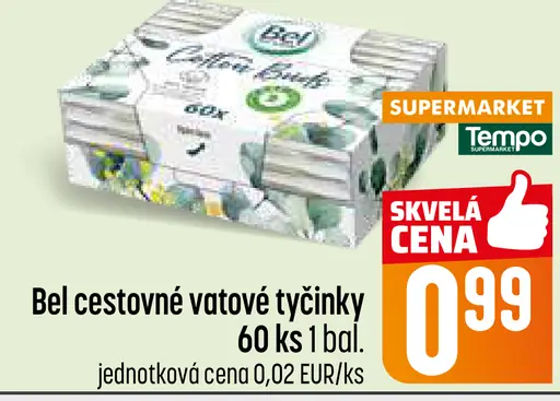 Bel cestovné vatové tyčinky
