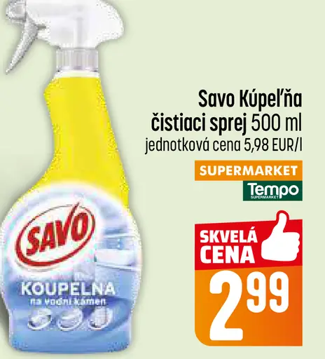 Savo Kúpeľňa čistiaci sprej