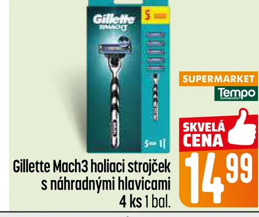 Gillette Mach3 holiaci strojček s náhradnými hlavicami