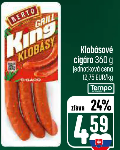 Berto Grill King klobásové cigáro