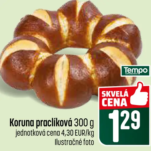 Korunná pracliková žemľa