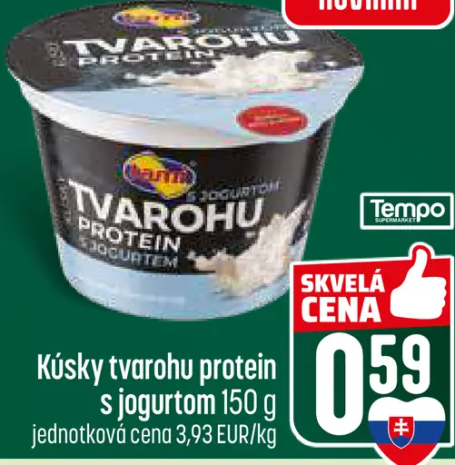 Rajo kúsky tvarohu protein s jogurtom