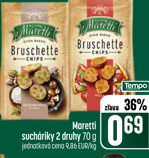 Maretti Bruschette Chips sušienky 2 druhy