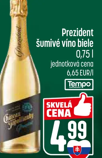 Prezident šumivé biele víno