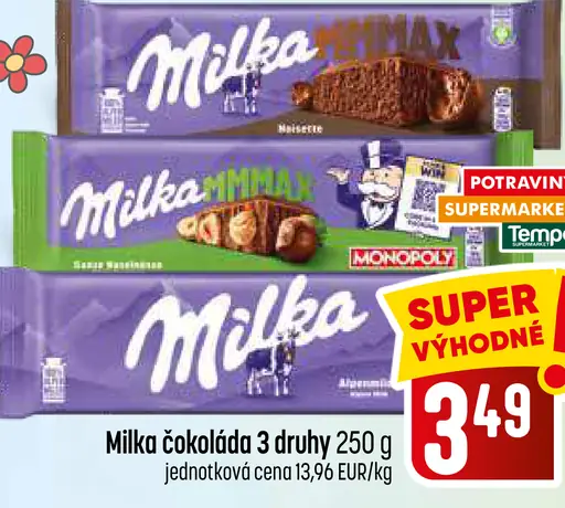 Milka Mliečna čokoláda