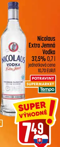 Nicolaus Extra jemná vodka 38%