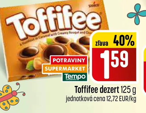 Toffifee dezert z lieskových orechov, karamelu a čokolády