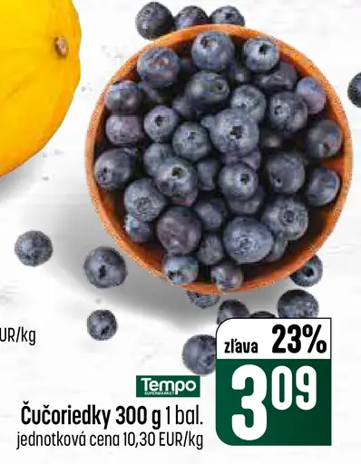 Čučoriedky balenie