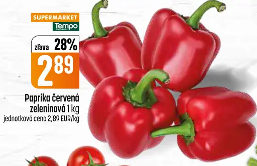 Paprika zeleninová červená