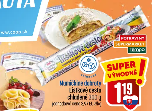 Mamičino dobroty Lístkové cesto chladené