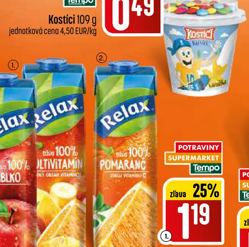 Relax 100 % džús multivitamín, pomaranč
