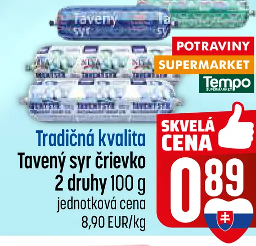 Coop Tradičná kvalita tavený syr cievko