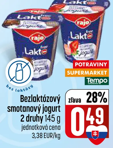 Lakte bezlaktózový smotanový jogurt