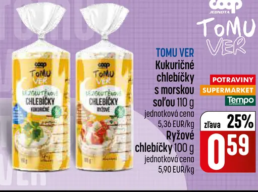 TOMU VER Kukuričné chlebíčky s morskou soľou