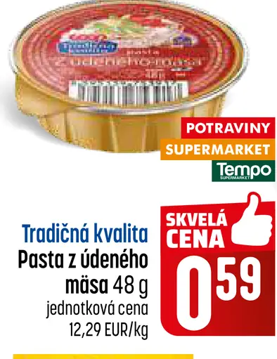Tradičná kvalita Pasta z údeného mäsa