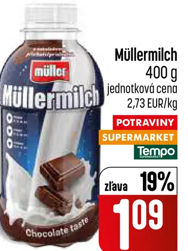 Müllermilch mliečny nápoj čokoládový