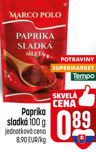 Marco Polo korenie paprika sladká