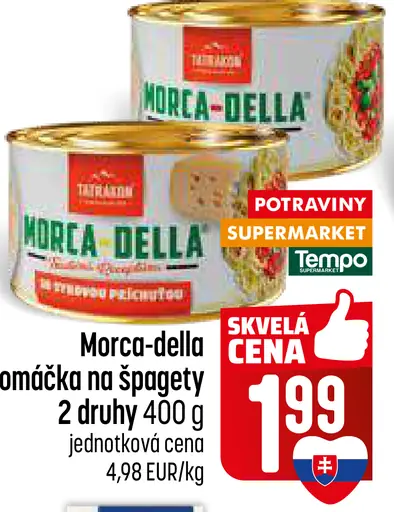 Morca-Della omáčka na špagety 2 druhy
