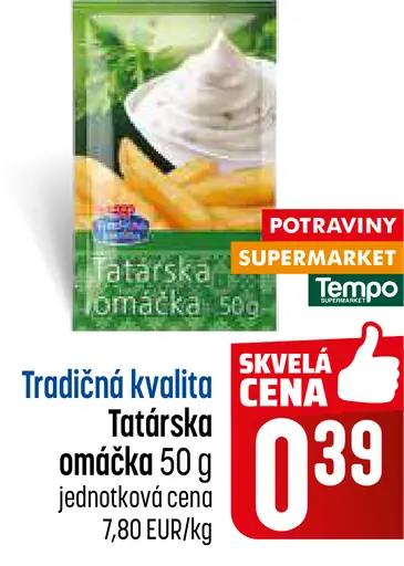 Tradičná kvalita Tatárska omáčka