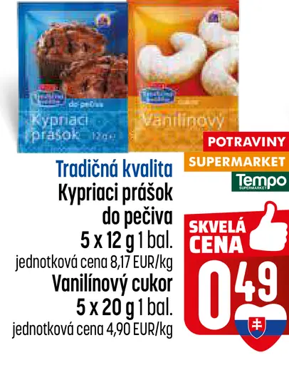 Tradičná kvalita Vanilínový cukor