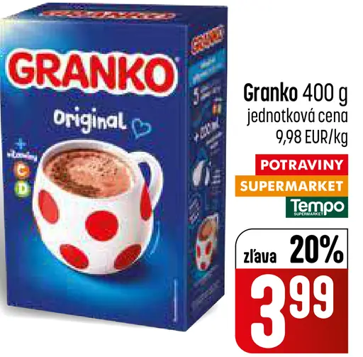 Granko Original kakaový nápoj v prášku