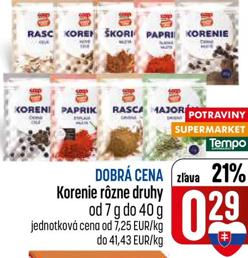 Racio DOBRÁ CENA Korenie