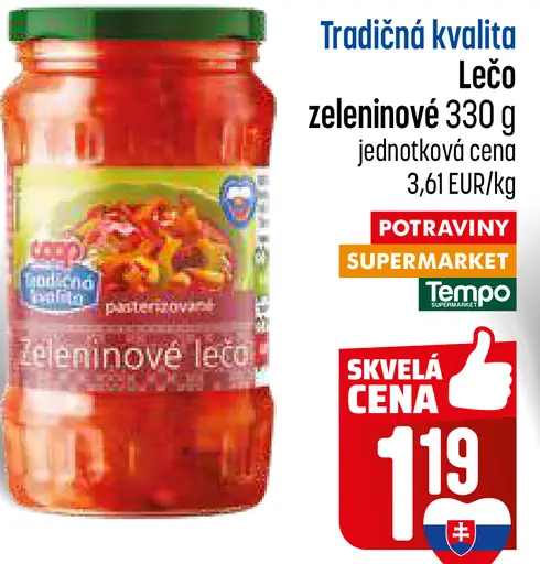 Coop Jednota Tradičná kvalita Lečo zeleninové