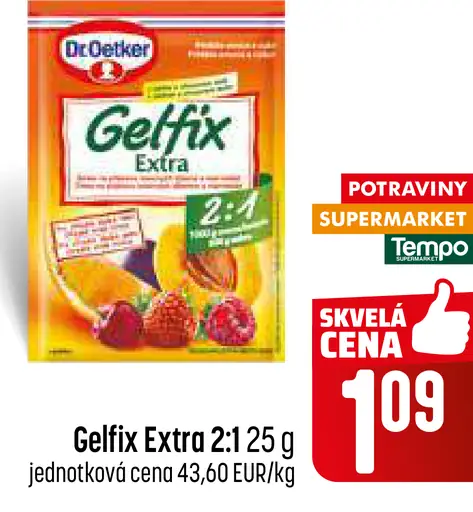 Dr. Oetker Gelfix Extra 2:1 želírovací prípravok