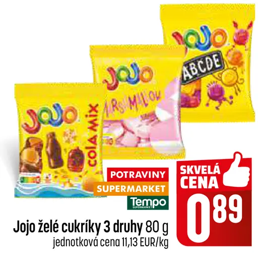 Jojo želé cukríky 3 druhy