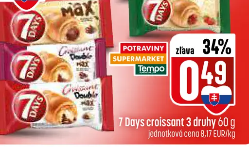 7Days Max croissant rôzne druhy