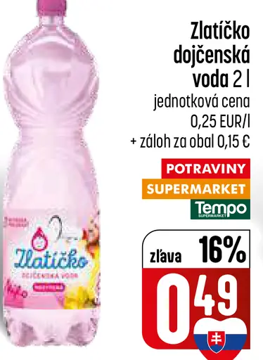 Zlatíčko dojčenská voda