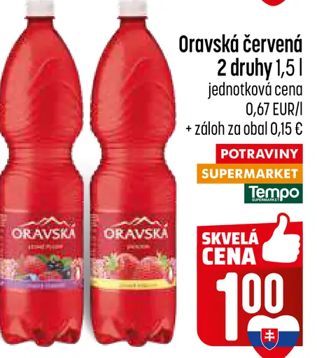 Oravská RED minerálna voda