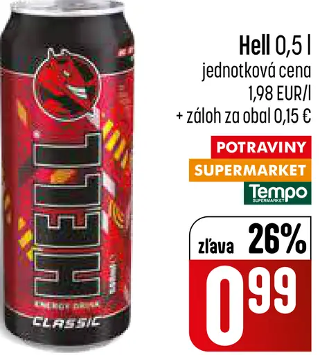 Hell Classic energetický nápoj