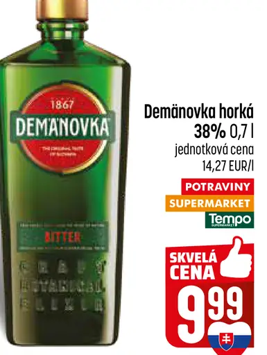 Demänovka horká 38%