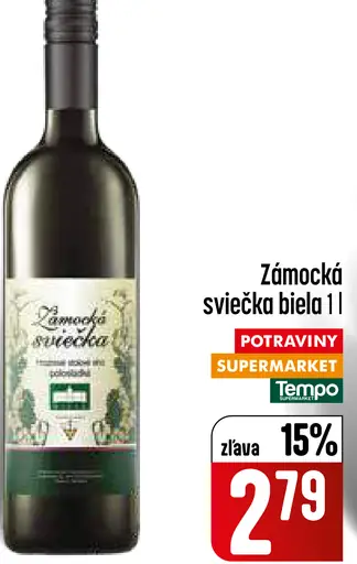 Zámocká sviečka biele víno