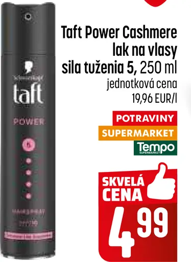 Taft Power Cashmere lak na vlasy silné tuženie